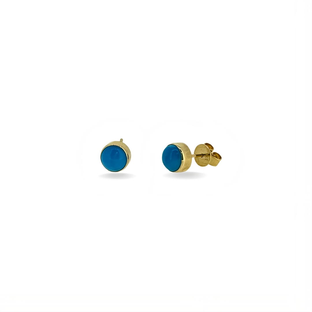Dayla | 9ct Yellow Gold Turquoise Earrings