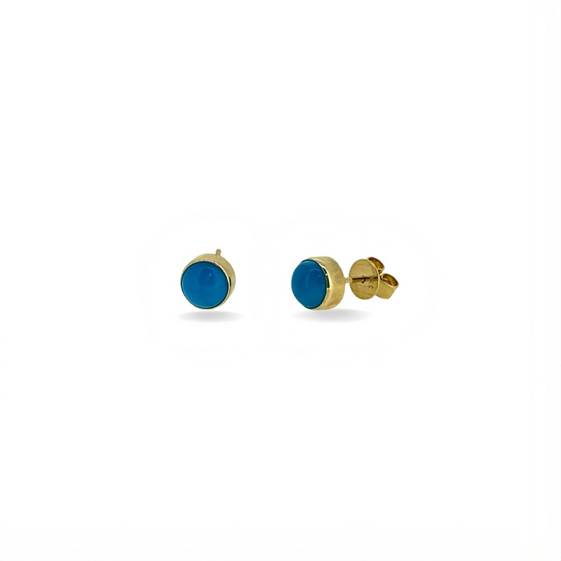Dayla | 9ct Yellow Gold Turquoise Earrings