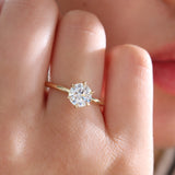 LANA | 9K YELLOW GOLD ROUND SOLITAIRE PROPOSAL RING