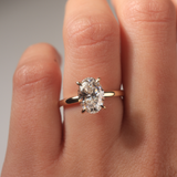 GEMMA | 18K Yellow Gold 1.50ct Hidden Halo Oval Diamond Engagement Ring
