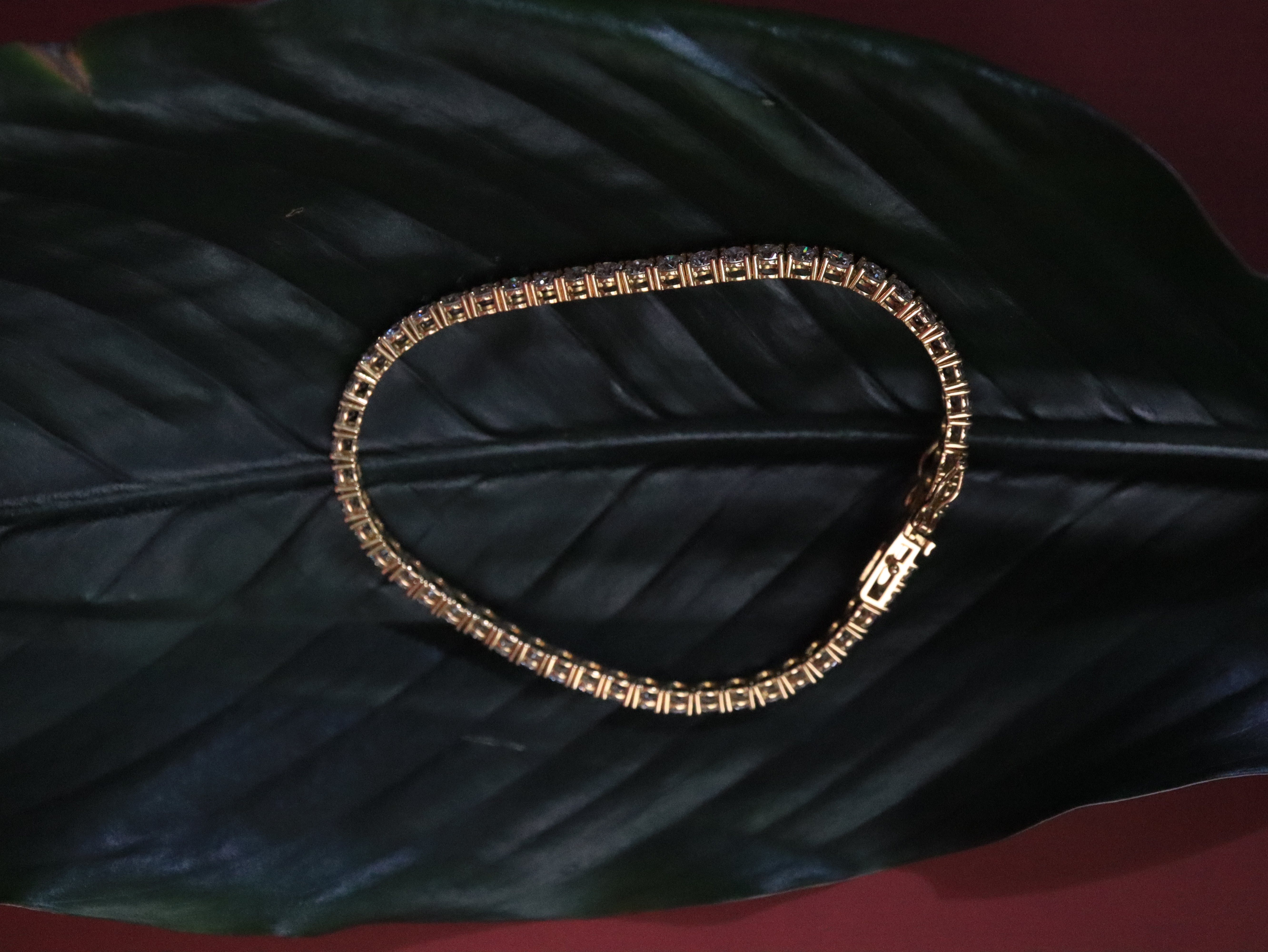 18K Yellow Gold Tennis Bracelet With Lab Round Diamonds - The Classic Jewellers