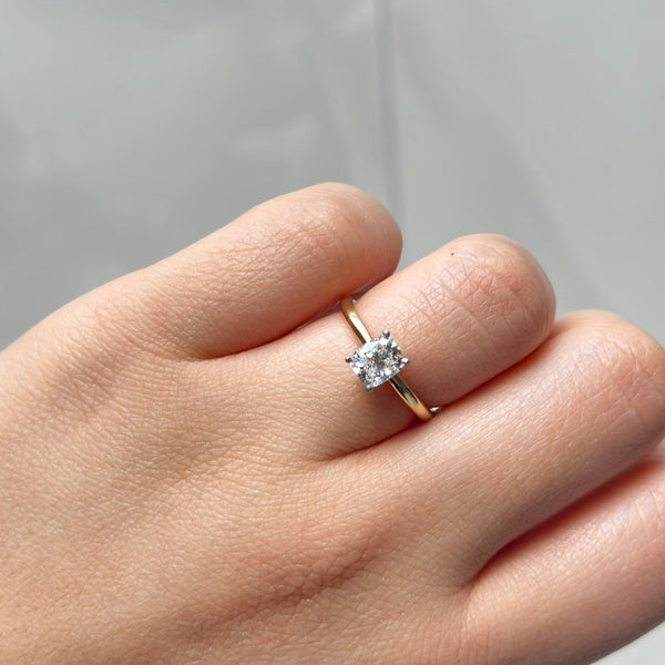 Harper | 18k Two Tone Brilliant Cut Lab Diamond Engagement Ring