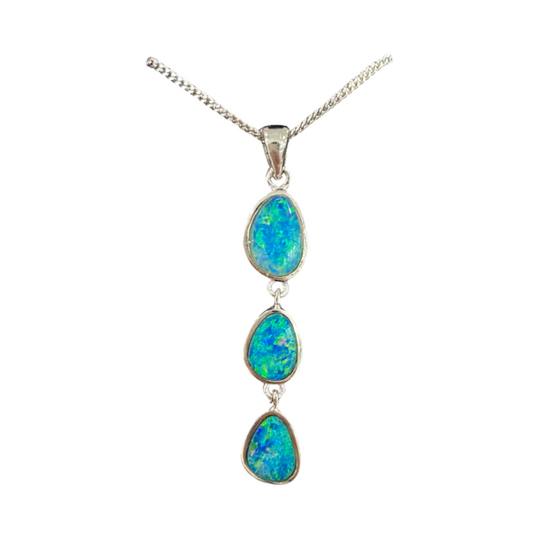 Australian Opal | Caroline Sterling silver pendant