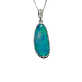 Stephanie | Stirling Silver Doublet Opal Pendant