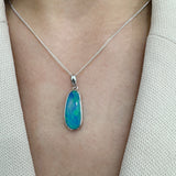 Stephanie | Stirling Silver Doublet Opal Pendant