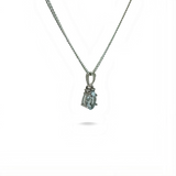 Aila | 9ct White Gold Aquamarine Pendant