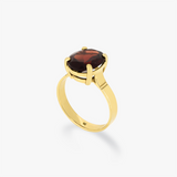 Chi | 9K Yellow Gold Garnet Ring