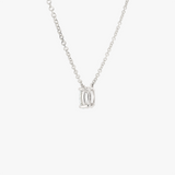 Aisle | 14K White Gold Oval Pear Diamond Necklace