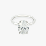 ALINA | Platinum 2.5ct Oval Diamond Tulip Engagement Ring