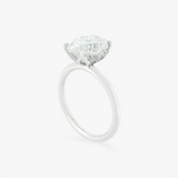 ALINA | Platinum 2.5ct Oval Diamond Tulip Engagement Ring