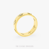 Astrid | 18K Yellow Gold Diamond Studded Band