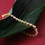 18K YG Pear Lab Tennis Bracelet, 5.35ct, D/E, VS+ - The Classic Jewellers