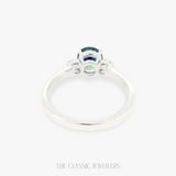 Birdie | Natural Parti Sapphire and Natural Diamond Ring