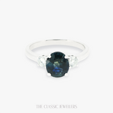 Birdie | Natural Parti Sapphire and Natural Diamond Ring