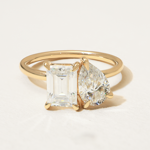 BLANC | 9K YELLOW GOLD TOI ET MOI PROPOSAL RING