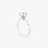 CAMILLE | Platinum 1.72ct Round Diamond Cathedral Engagement Ring