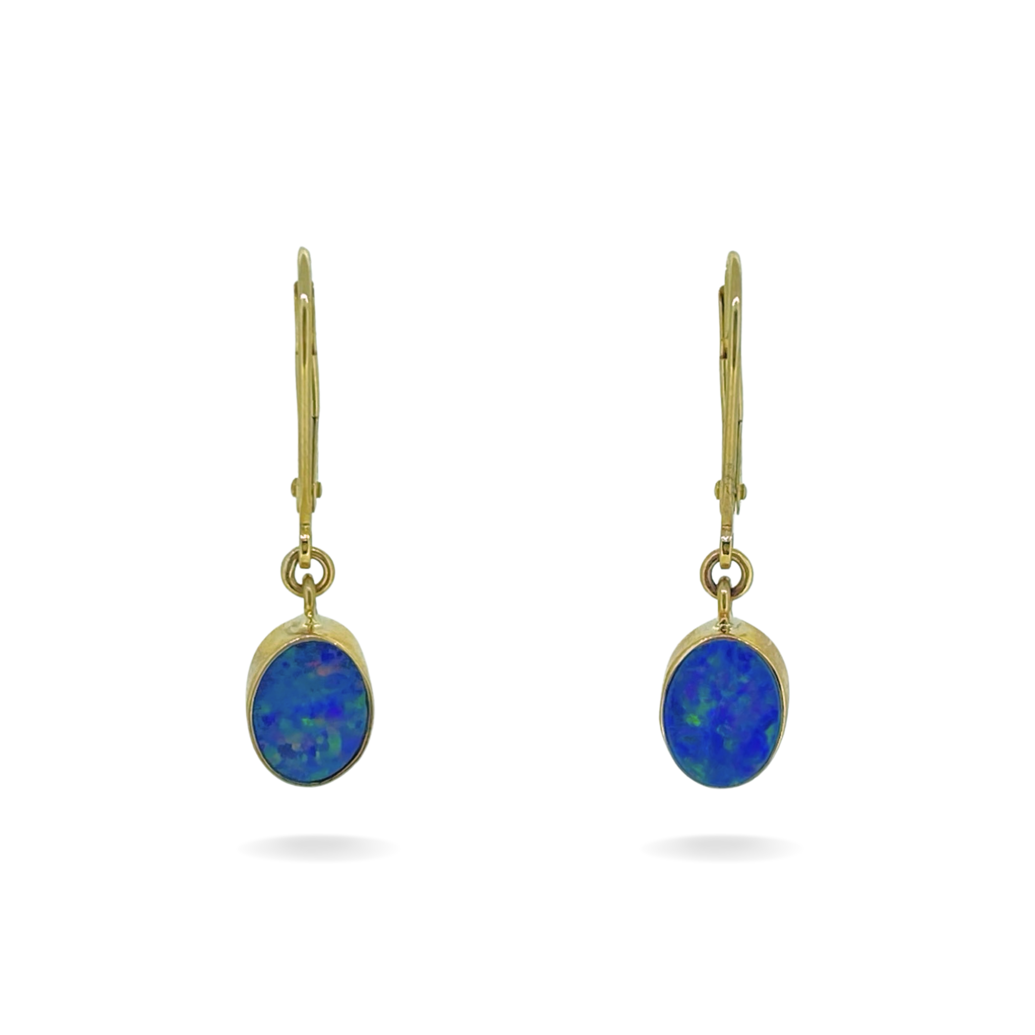 Australian Opal | Bella Yellow Gold Continental Earrings