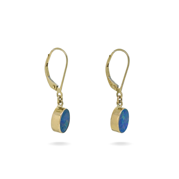 Australian Opal | Bella Yellow Gold Continental Earrings