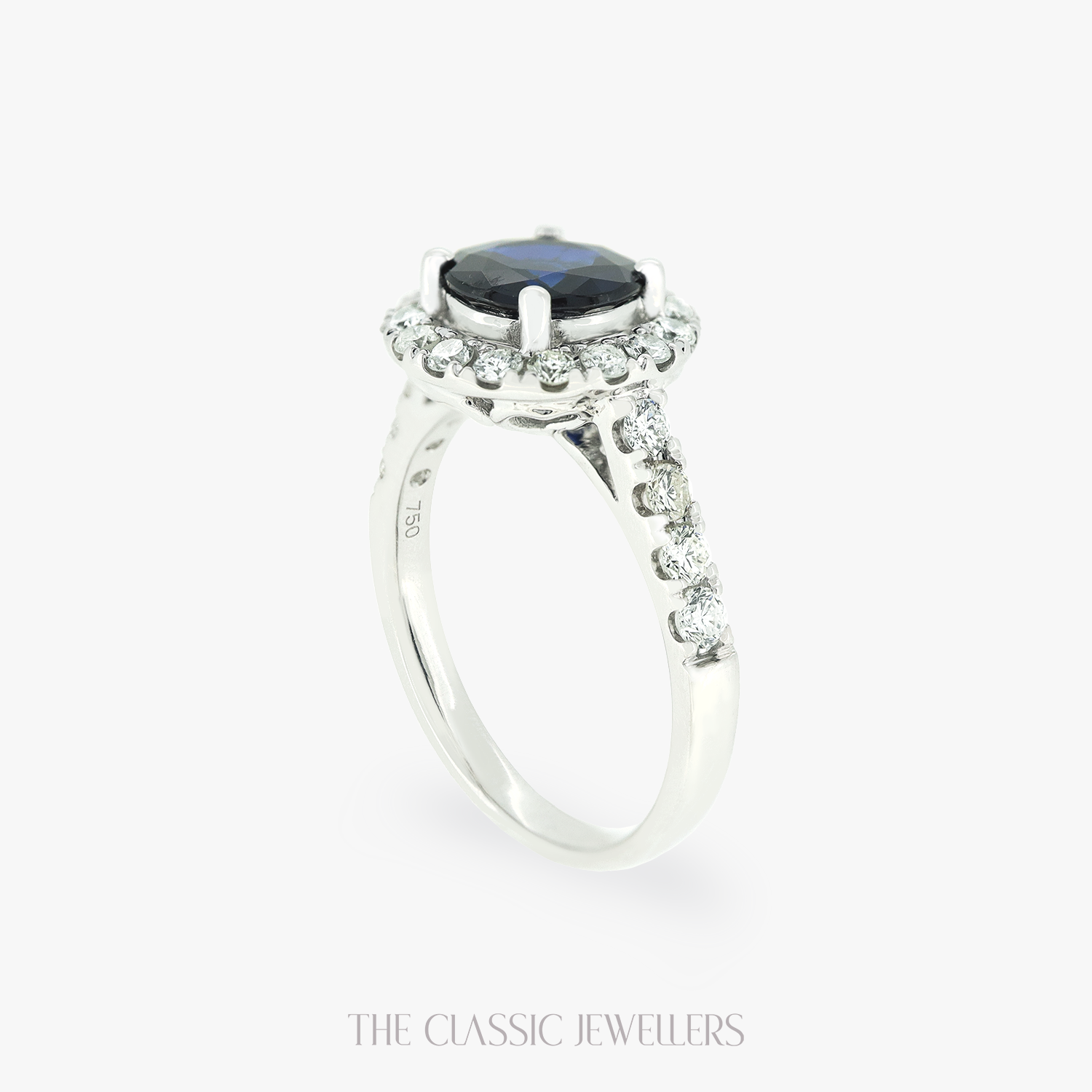 Corel | 18K WG Natural Parti Sapphire and Diamond Ring