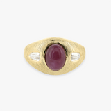 CROWN | Bezel Set Ruby Cabochon Ring
