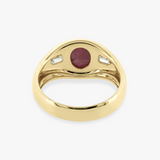 CROWN | Bezel Set Ruby Cabochon Ring