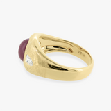 CROWN | Bezel Set Ruby Cabochon Ring