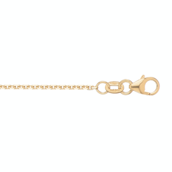 18K CHAIN | DIAMOND CUT OBLONG TRACE