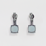 Deiya | 9ct White Gold Aquamarine Stud Earrings