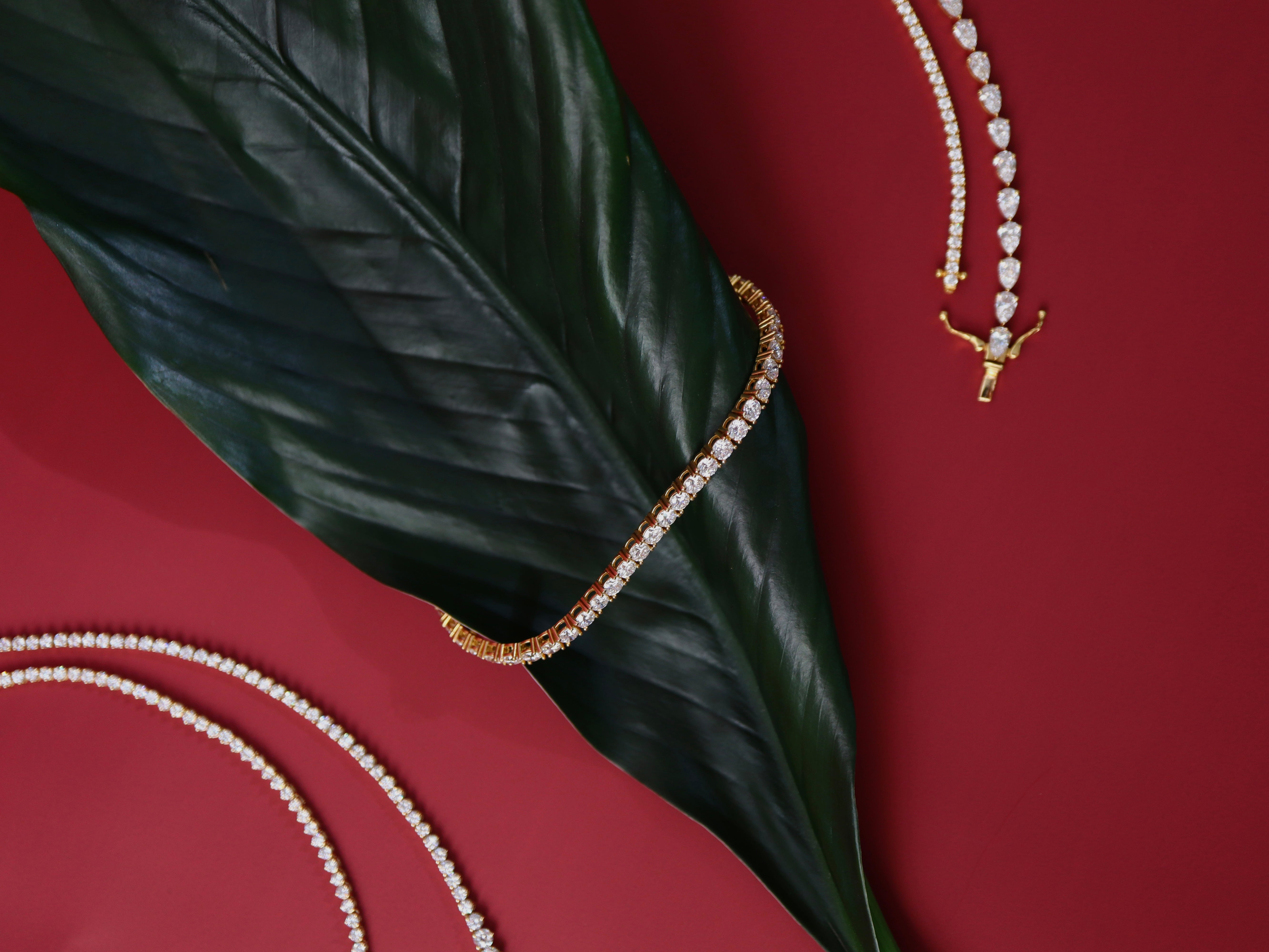 18K Yellow Gold Tennis Bracelet With Lab Round Diamonds - The Classic Jewellers