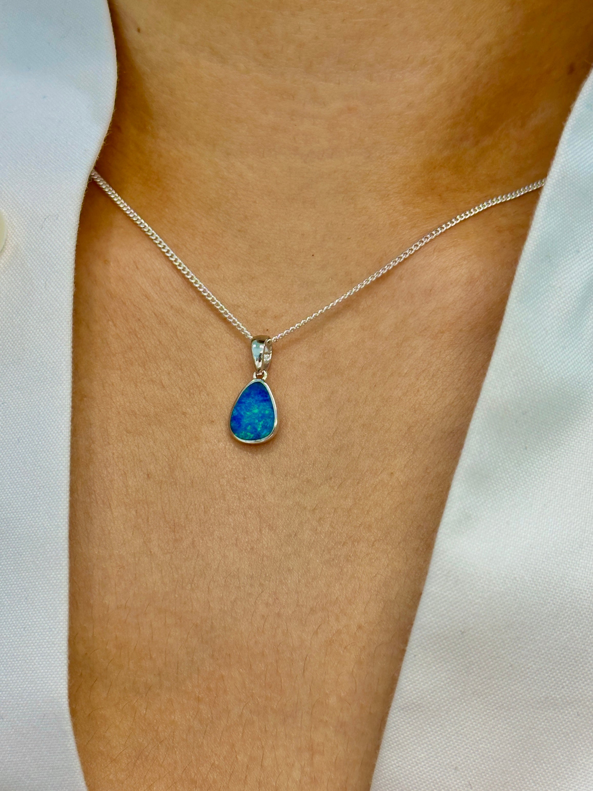 Australian Opal | Claire Sterling silver pendant