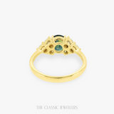 Gracie | 18K YG Parti Sapphire and Diamond Ring