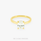 ERICA | 18K Yellow Gold 1.00ct Lab Oval Engagement Ring 14RD 0.14pt, LG656402609