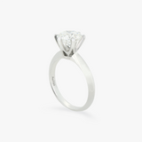 ESMIRA | 18K White Gold 1.7ct Round Diamond Fancy Solitaire Ring