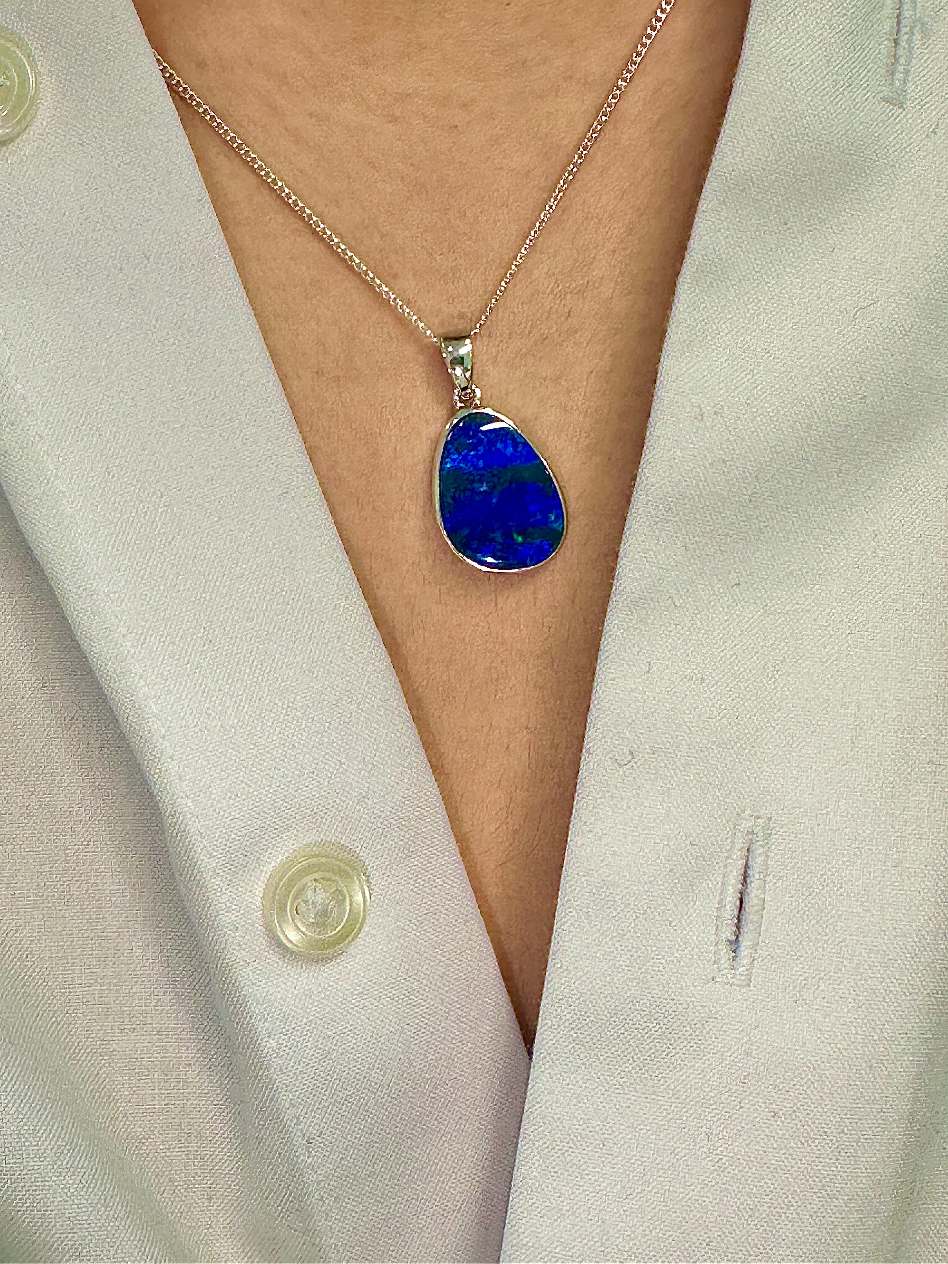 Australian Opal | Heather Sterling silver pendant
