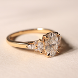 Quinn | 18K Yellow Gold 1ct Oval Lab, Engagement Ring