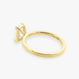 FRERIEN | 18K Yellow Gold Radiant Basket Solitaire Ring