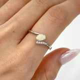 Lolilola | Solid White Opal Silver Ring