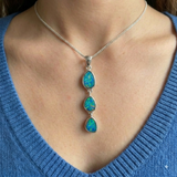 Australian BLDR Opal | Ocean Triple Drop Opal Pendant