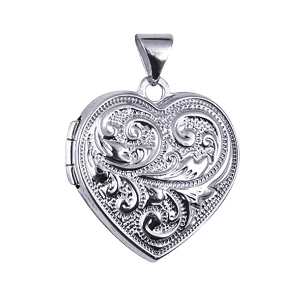 9CT Yellow Gold Embossed Heart Locket