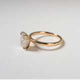 GEMMA | 18K Yellow Gold 1.50ct Hidden Halo Oval Diamond Engagement Ring
