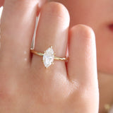 LORLIE | 9K YELLOW GOLD MARQUISE SOLITAIRE PROPOSAL RING