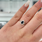 Cove | 18ct White Gold Natural Teal Sapphire Ring
