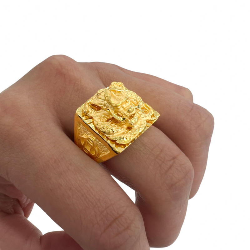 Imperial Dragon Ring | 24K Gold