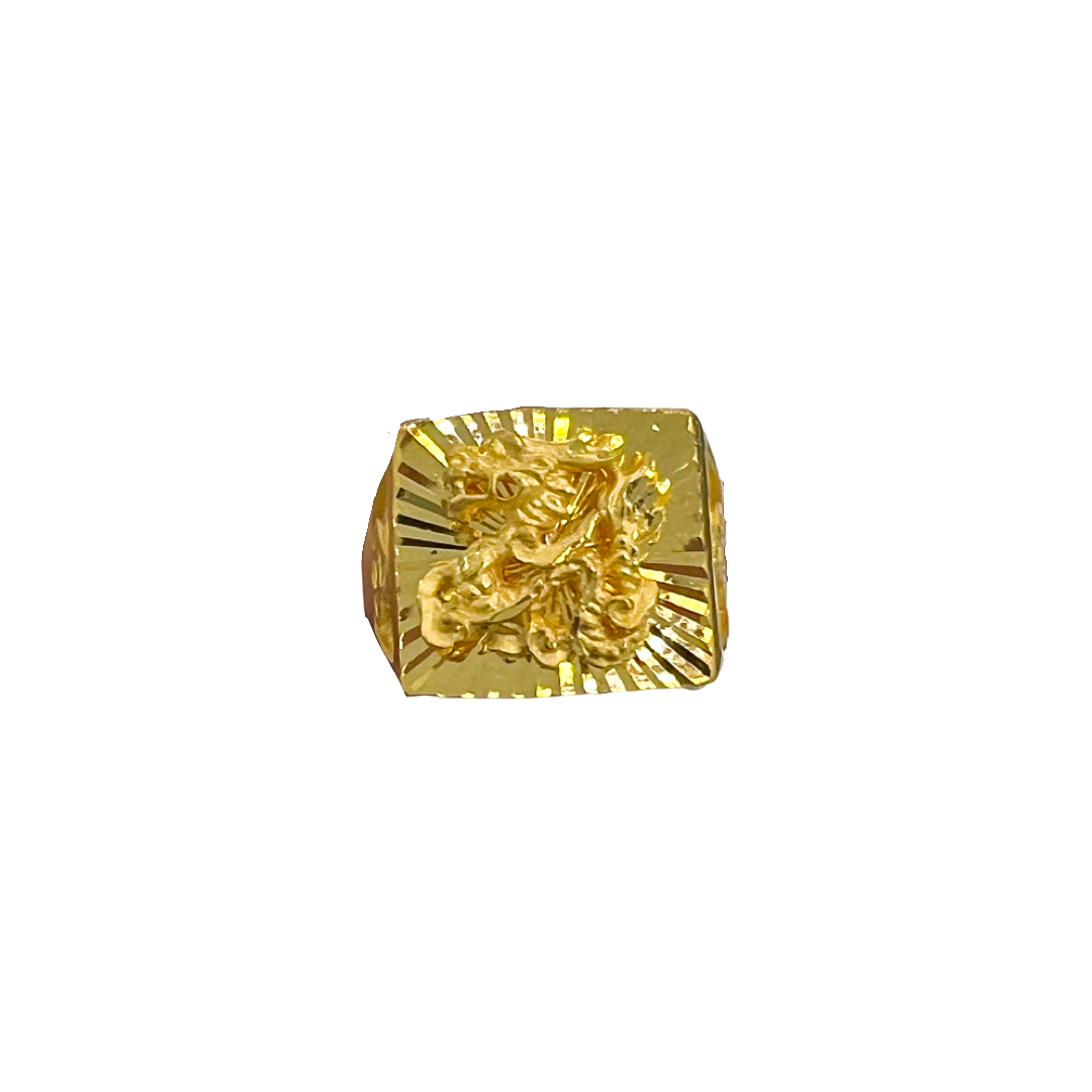 24K Gold | Majestic Golden Dragon Ring