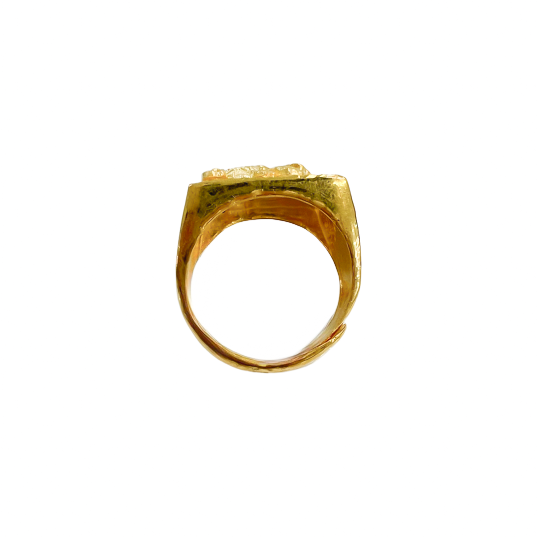 24K Gold | Majestic Golden Dragon Ring