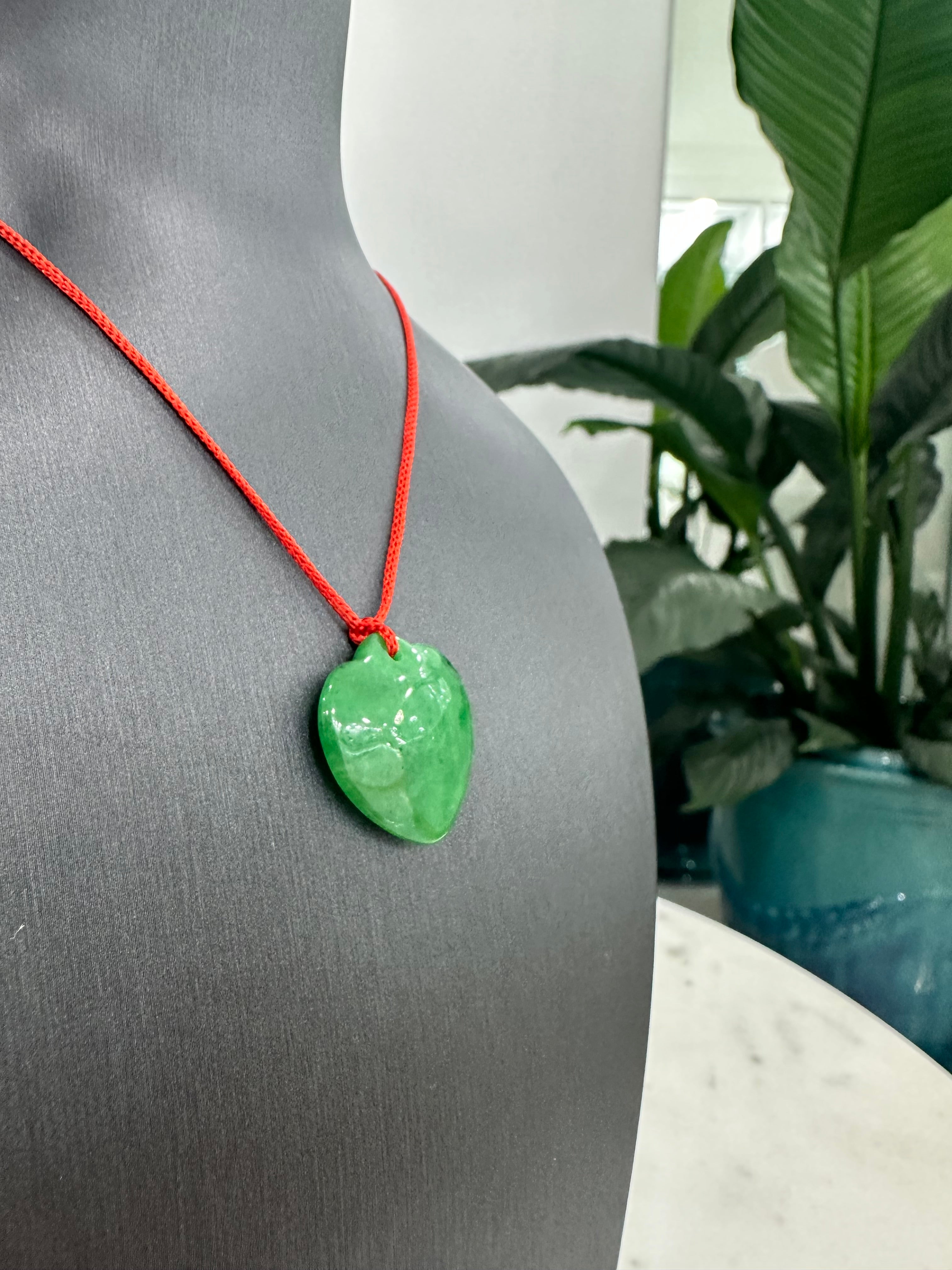 Peach Necklace | Natural Burmese Jade