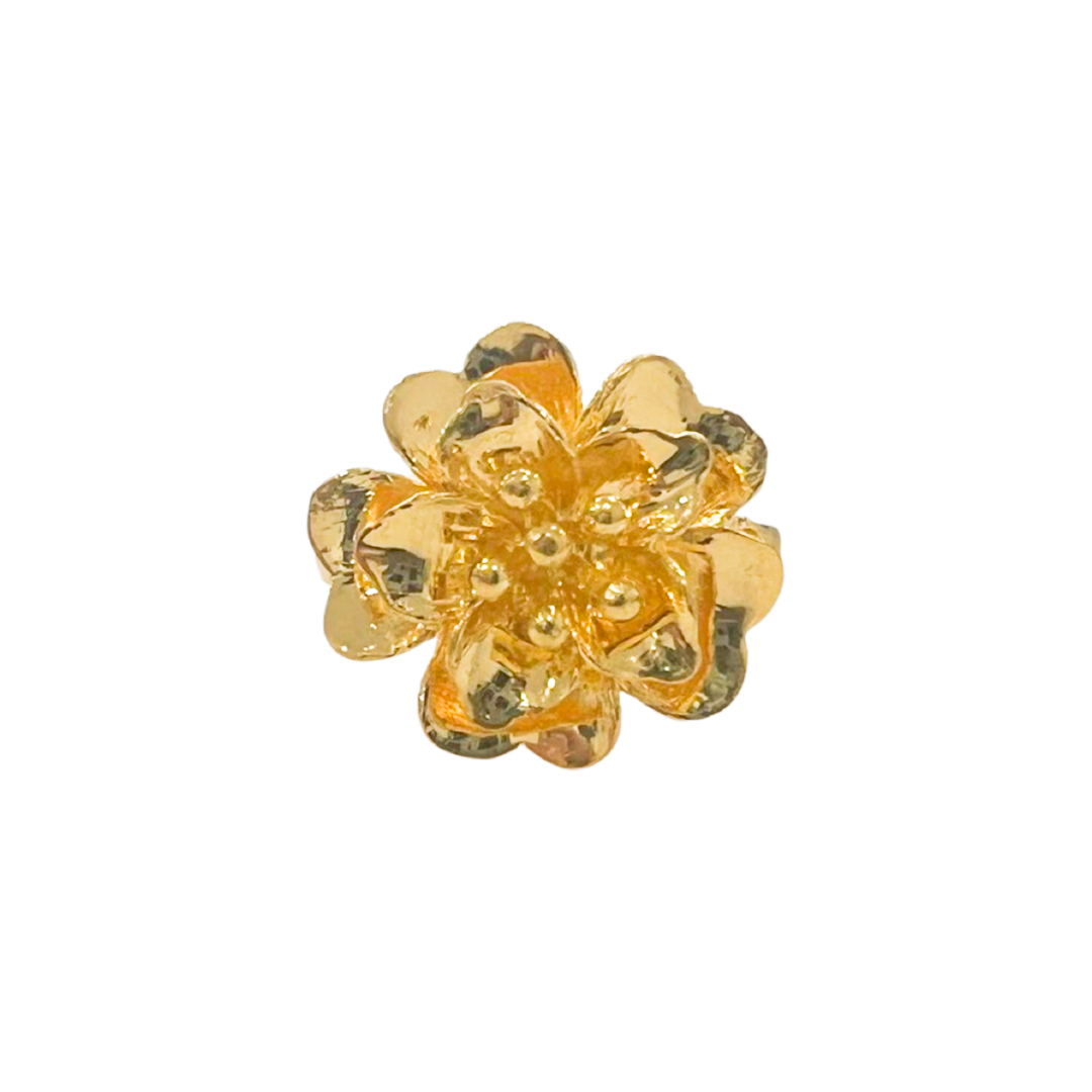 Lei | 24K Yellow Gold Flower Ring - The Classic Jewellers