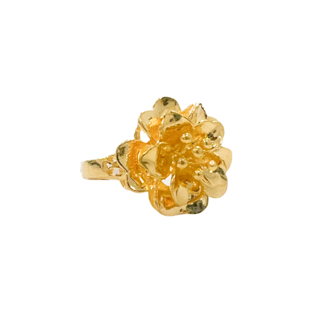 Lei | 24K Yellow Gold Flower Ring - The Classic Jewellers