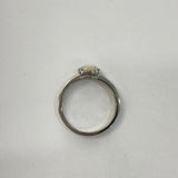 Mossy | Solid White Opal Silver Ring
