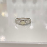 Manila | Solid White Opal Silver Ring